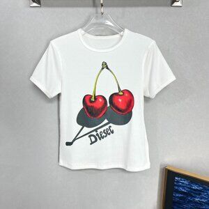 Diesel new cherry print short-sleeved T-shirt
